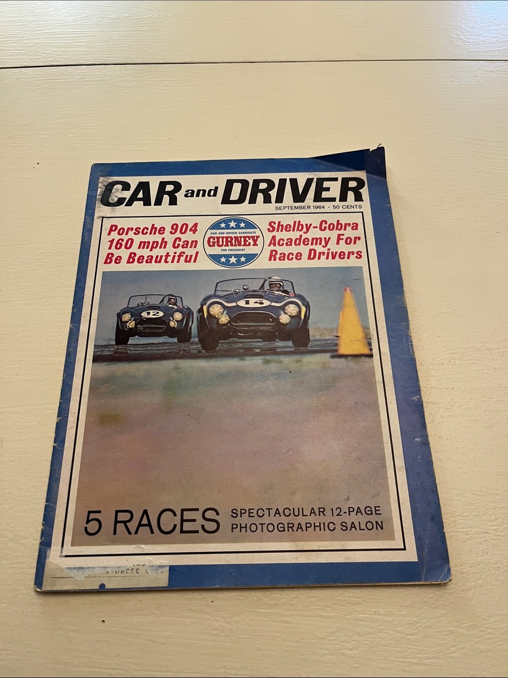 Car and Driver Vintage Magazine - Blue Cover